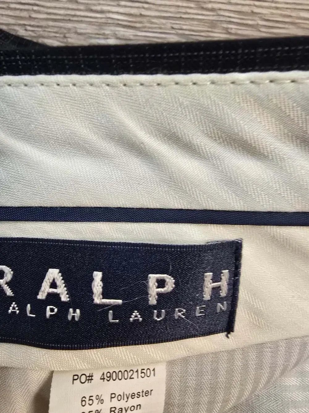 Ralph Lauren Men's Pleated Dress Pants Black Houndstooth Size 36x32